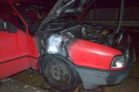Das Auto nach dem Brandanschlag