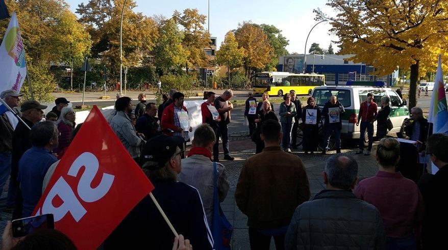 Foto der Protestkundgebung in Rudow