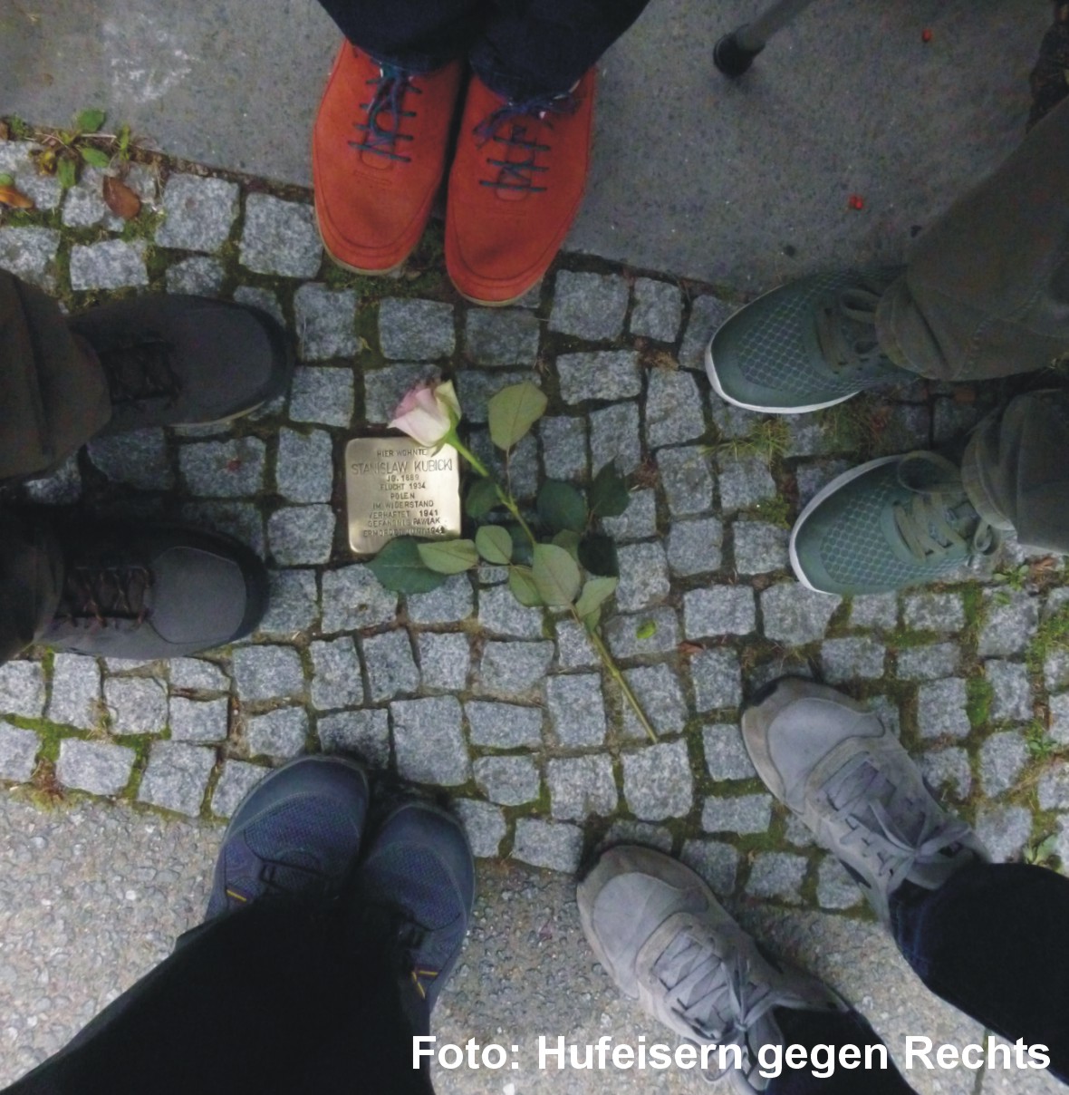 Foto eines gesäuberten Stoplersteins